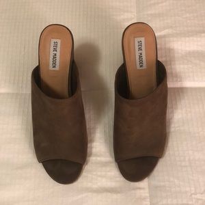 Gently worn Steve Madden mules